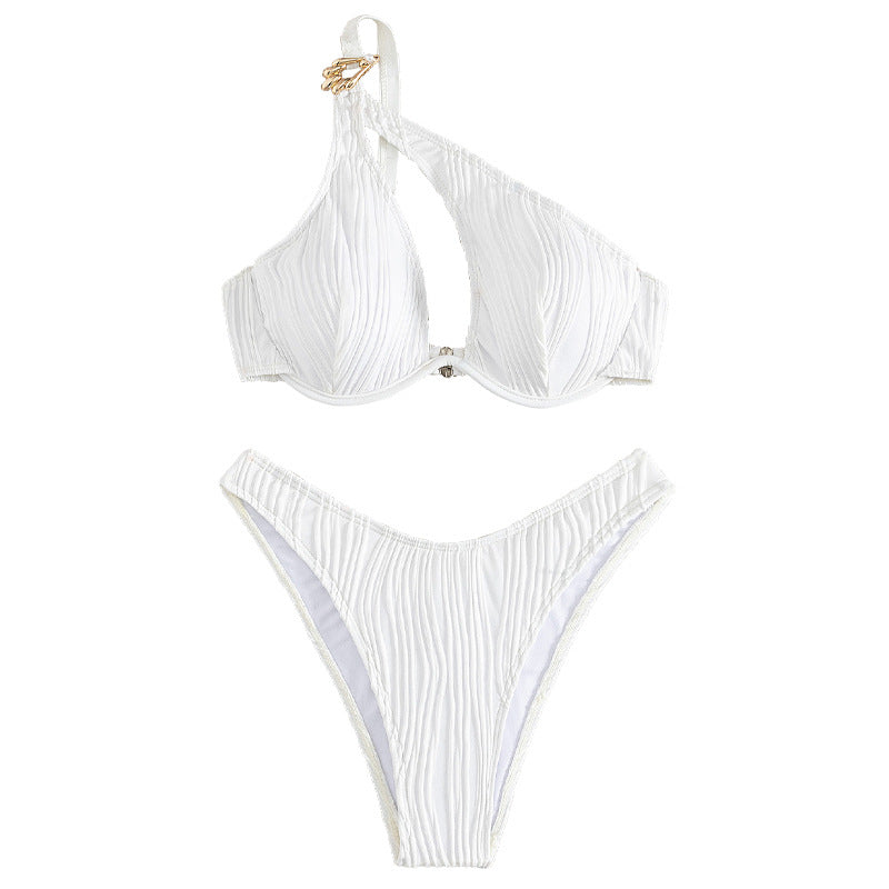Damen Push-Up Bikini mit raffiniertem Schnitt und verzierten Details Drune