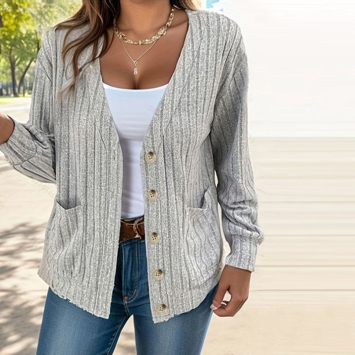 Drune | Strickjacke Polyester Komfortabel, Leicht, Taschen