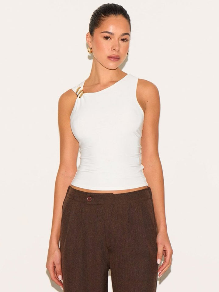 Damen Elegantes Tanktop mit dekorativem Knotendetail Drune