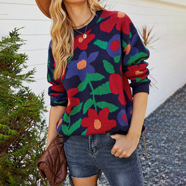 Drune | Bunte Blumenstrick Polyester Bunt, Bequem