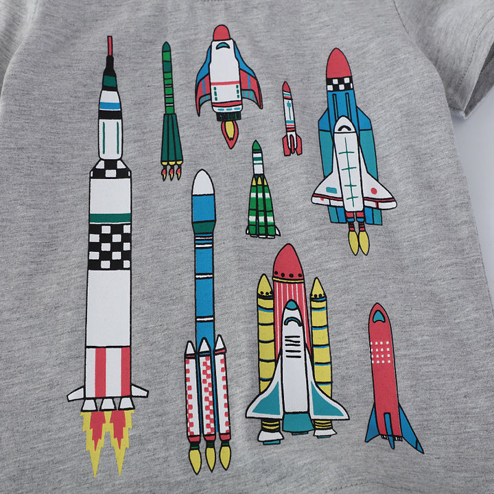 Jungen T-Shirt mit Raketenmotiven Drune