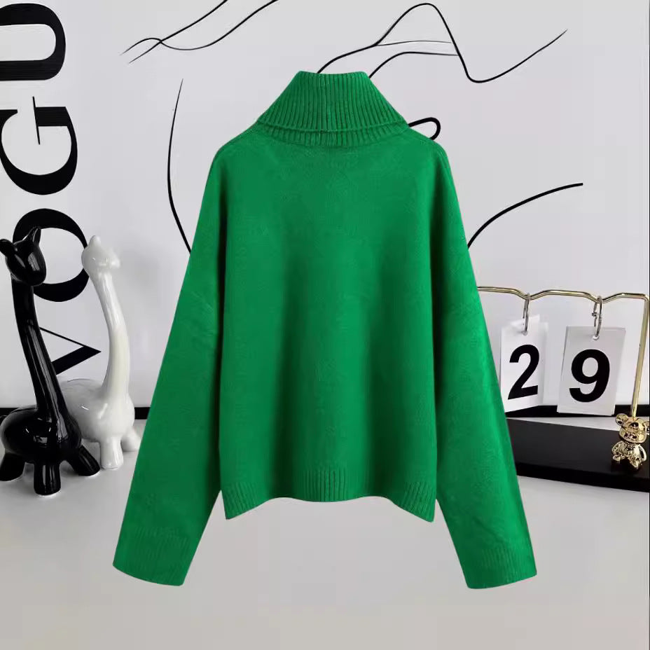Damen Kuscheliger Rollkragenpullover aus hochwertiger Wolle Drune