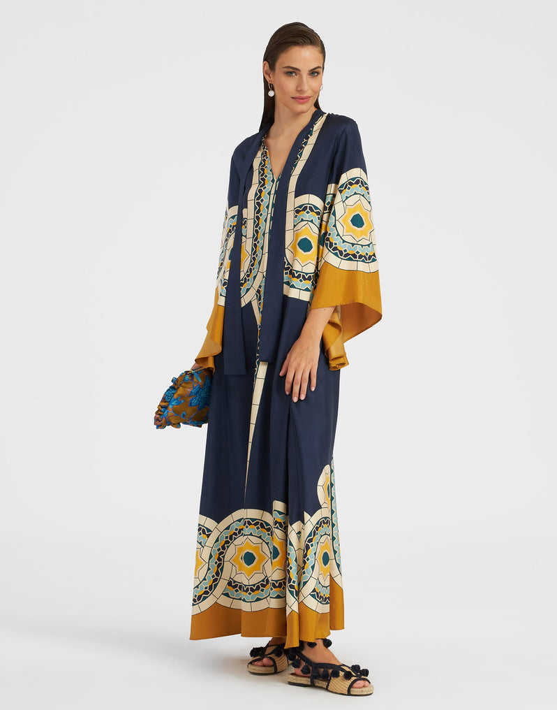 Drune | Bedrucktes Dreiviertelarmkleid