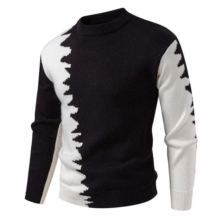 Herren modischer Strickpullover mit asymmetrischem Farbdesign und hohem Komfort Drune