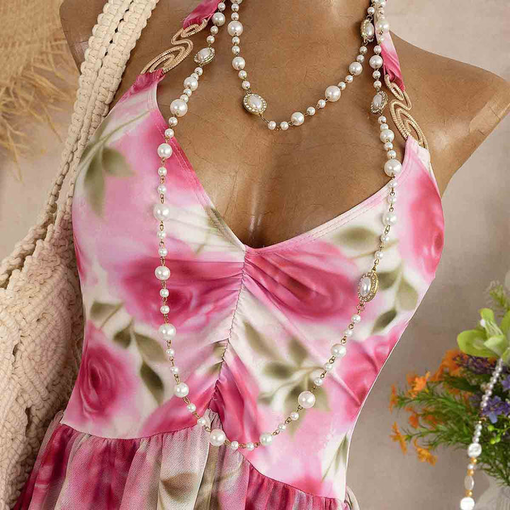 Damen Sommerkleid mit floralem Design Drune