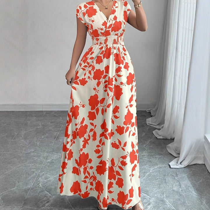 Damen Maxikleid mit floralem Muster Drune