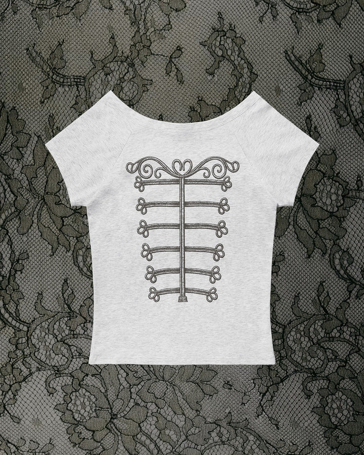 Damen Elegantes T-Shirt mit skulpturalem Design Drune