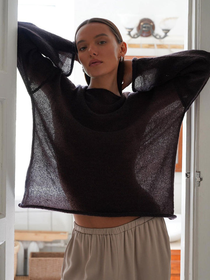 Damen lässiger Strickpullover Drune
