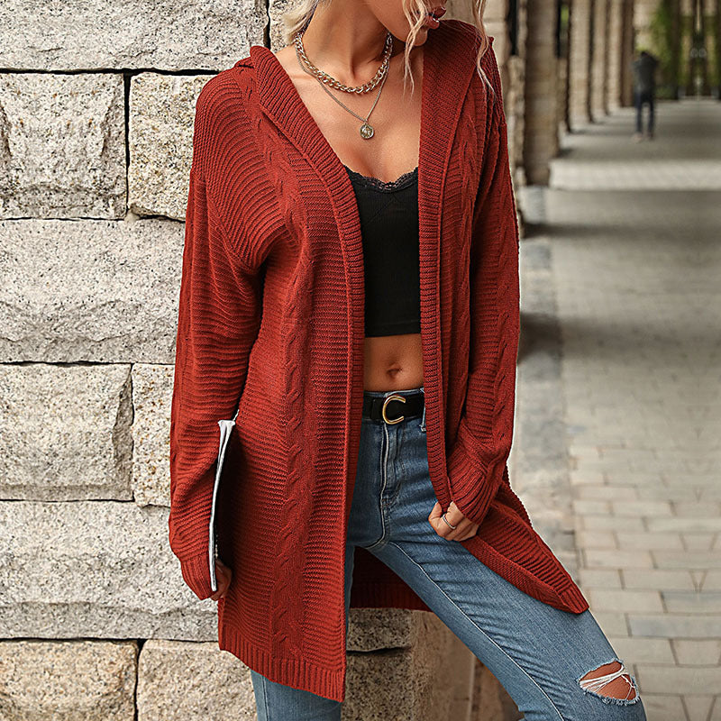 Damen Strickjacke mit strukturiertem Design und offenen Front Drune
