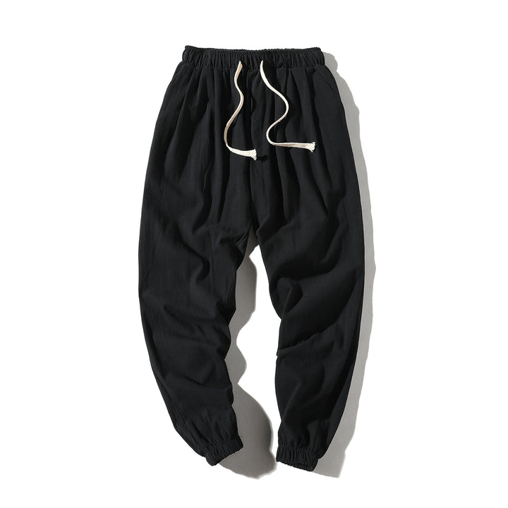 Herren nan lockere Jogginghose mit elastischem Bund, Kordelzug, Seitentaschen und elastischen Bündchen Drune