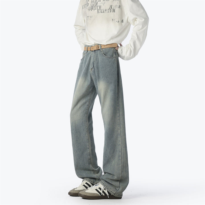 Damen Lässige High-Waist Denim-Hose im Vintage-Stil Drune