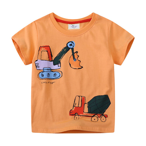 Kinder T-Shirt mit originellem Baustellenmotiv Drune