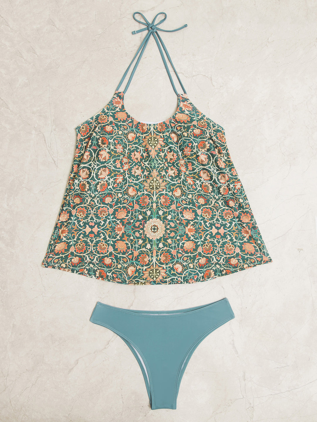 Damen Tankini-Set mit modischem Muster und lässigem Schnitt Drune