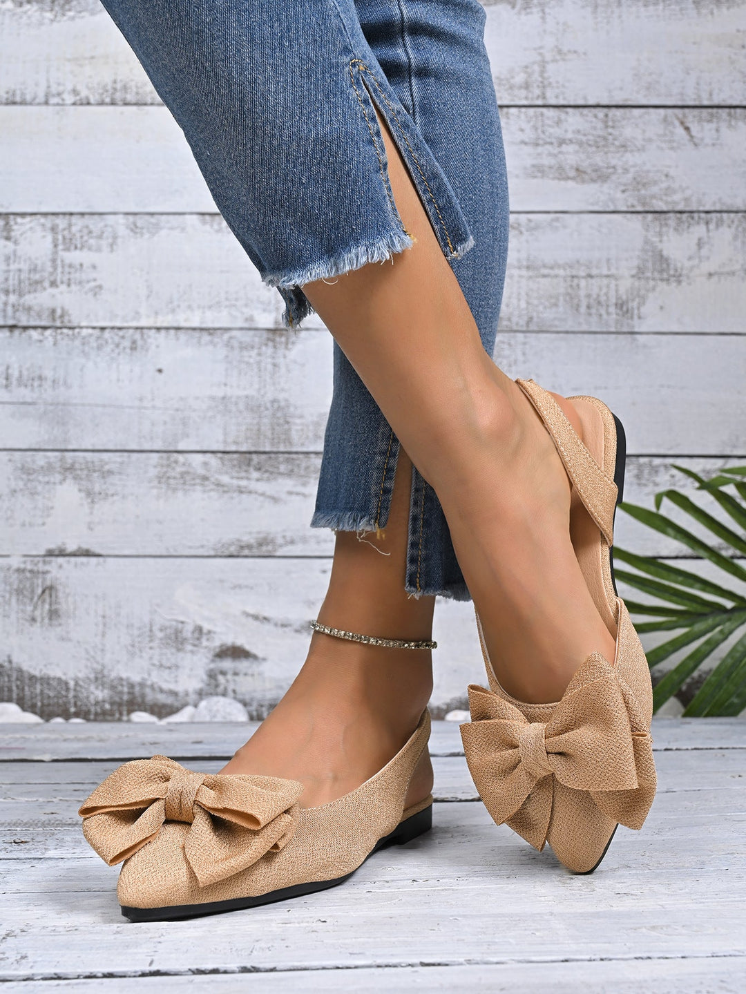 Damen Slingback-Sandalen mit dekorativem Schleifendetail und komfortabler Fußbettung Drune