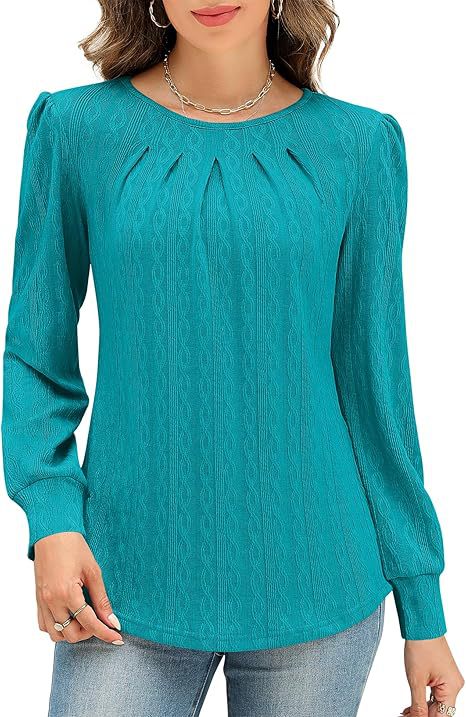 Damen Stylische Bluse mit dekorativem Faltenwurf Drune