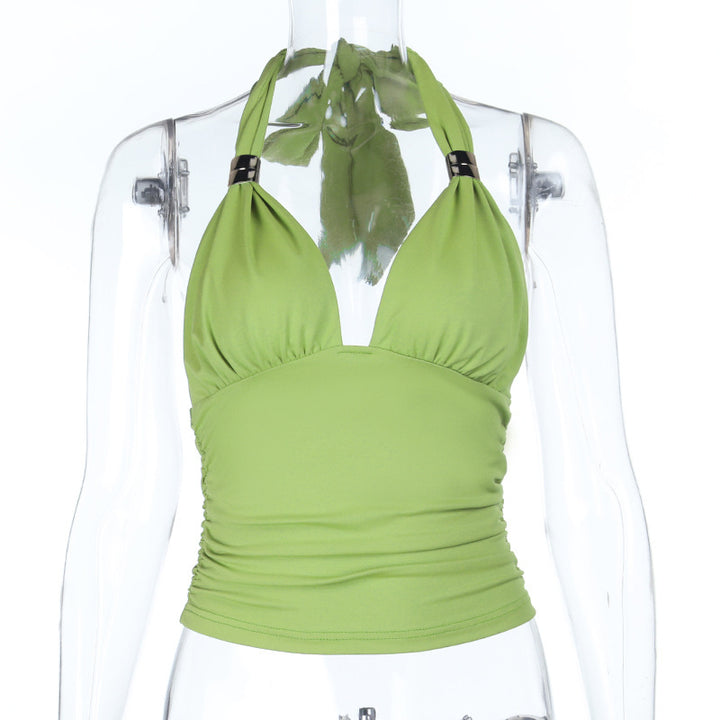 Damen sportliches Tankini-Oberteil mit raffinierten Rüschendetails und verstellbarem Halter Drune
