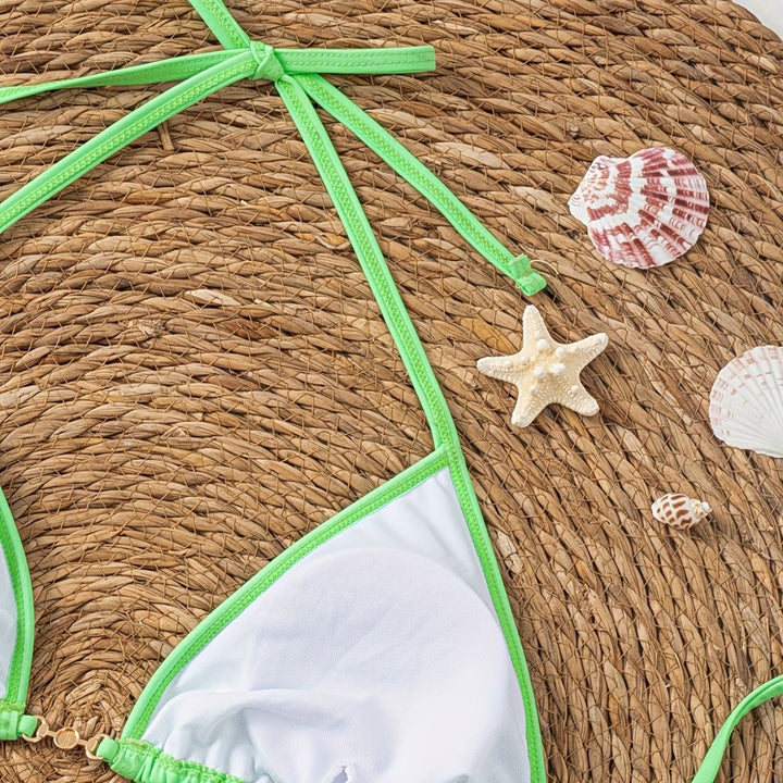 Damen Triangel-Bikini mit eleganten Perlendetails Drune