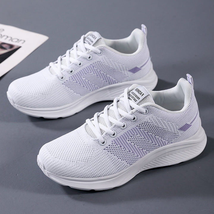 Damen nan leichter Strick-Fitnesssneaker mit nahtlosem Obermaterial, adaptiver EVA-Dämpfung und ergonomischem Fersenpolster Drune