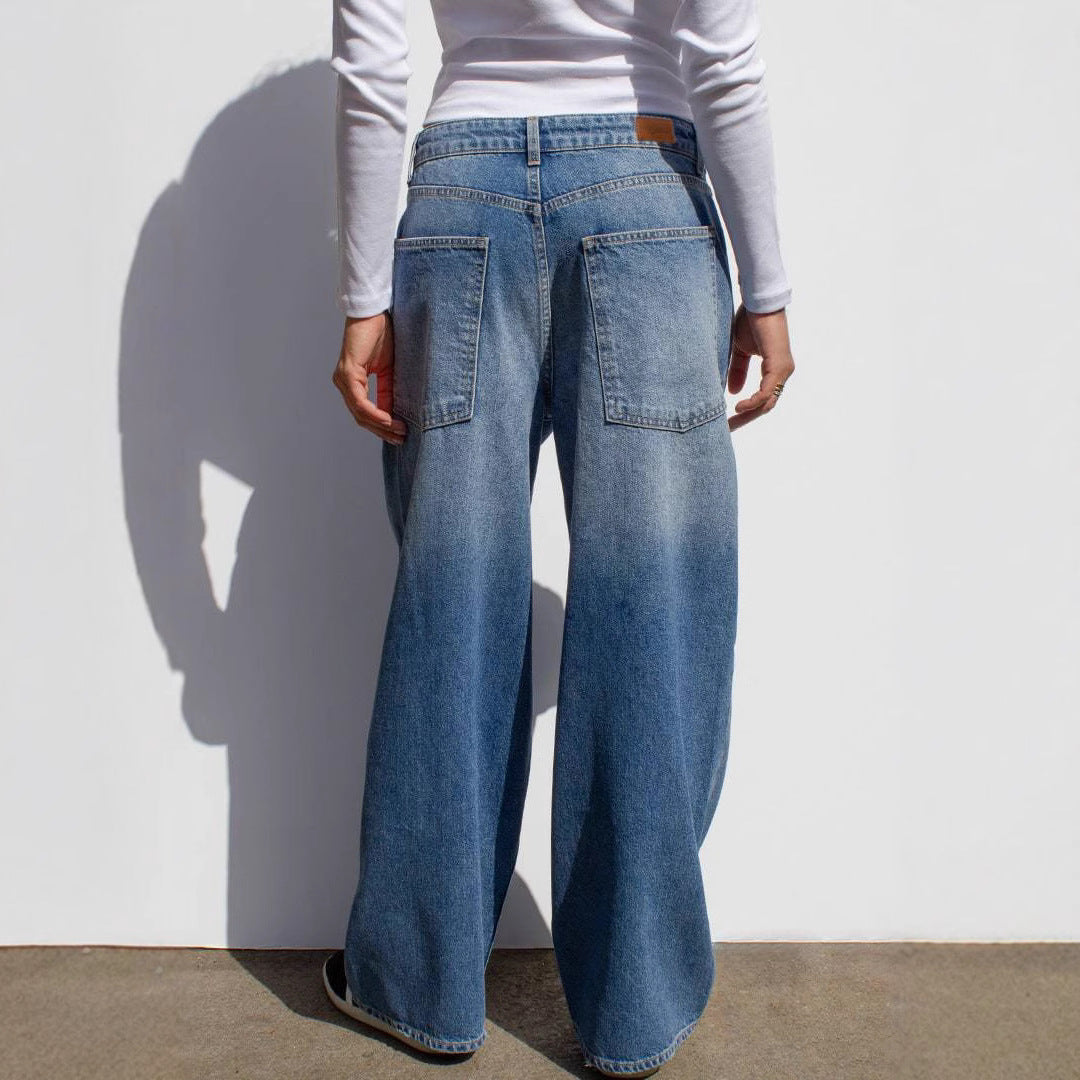 Damen Weit geschnittene Jeans im lässigen Oversized-Stil Drune
