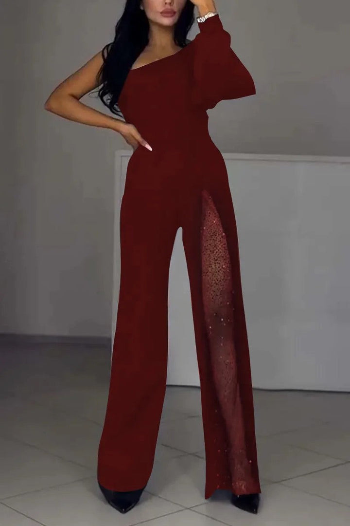 Drune | Sexy einseitiger High-Slit-Jumpsuit