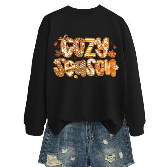 Damen Sweatshirt mit kreativem Herbstdesign und lässigem Schnitt Drune