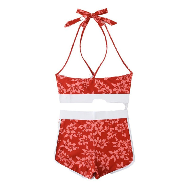 Damen Schwimmanzug mit modischen Blumenmustern Drune