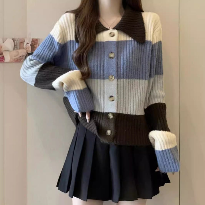Damen Strickjacke mit breitem Rippdesign und oversized Schnitt Drune