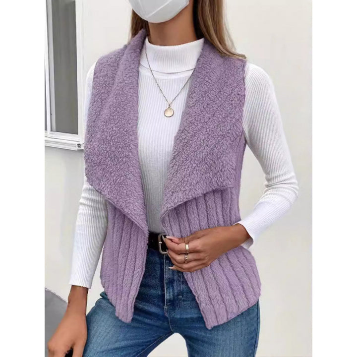 Damen Kuschelige Weste mit asymmetrischem Schnitt und hohem Kragen Drune