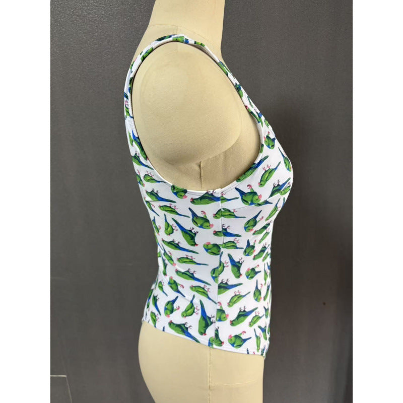Damen Einteiler Badeanzug mit floralem Design und rutschfestem Schnitt Drune