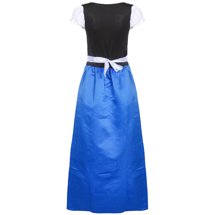 Damen nan traditionelles Dirndlkleid mit geschnürtem Mieder und langer Trachtenschürze Drune