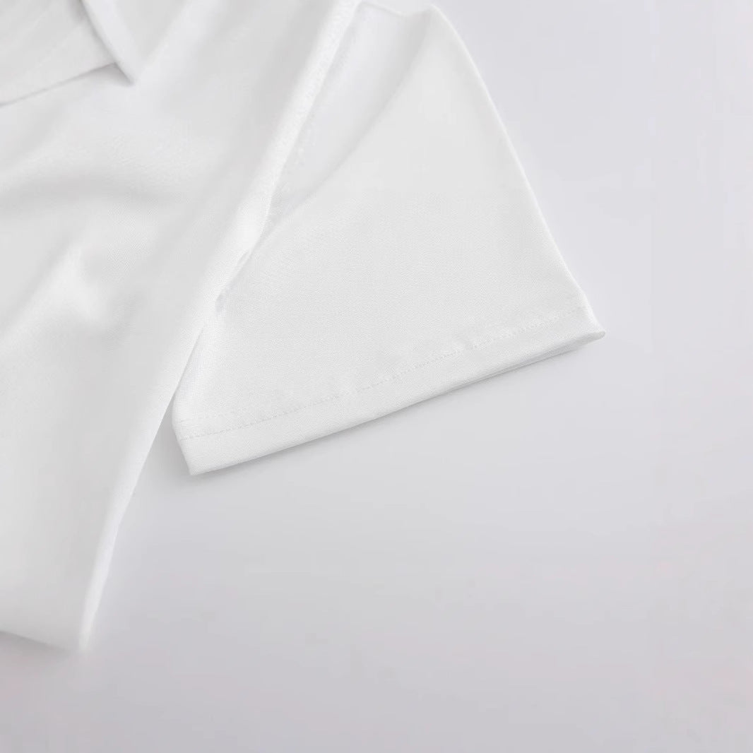 Damen Crop-Top mit kreativem Finanzmotiv und figurbetontem Schnitt Drune