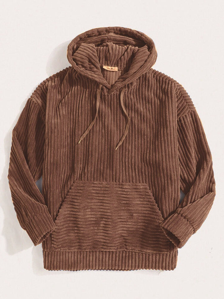 Damen gemütlicher Kapuzenpullover im modernen Rippdesign Drune