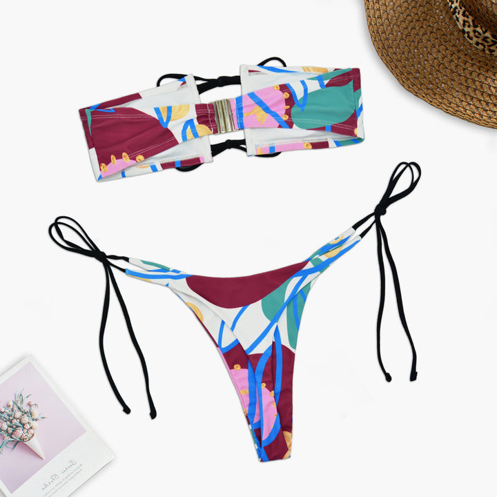 Damen Bandeau-Bikini mit stilvollem Bindesystem Drune