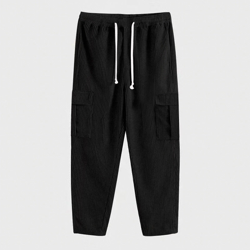 Herren Cargo-Hose im lässigen Schnitt mit elastischem Bund und praktischen Taschen Drune
