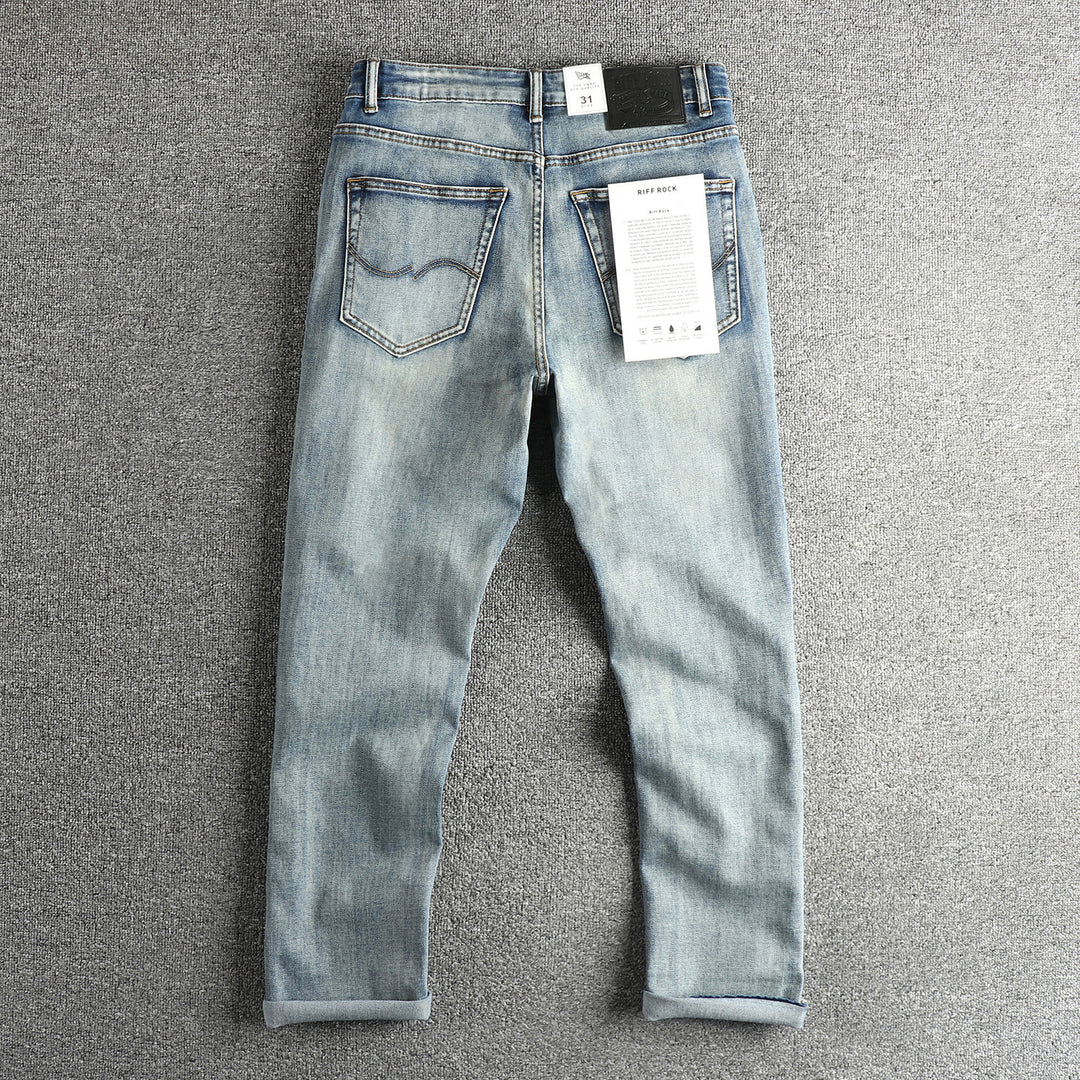 Damen Slim-Fit Jeans mit lässigen Fransen Drune