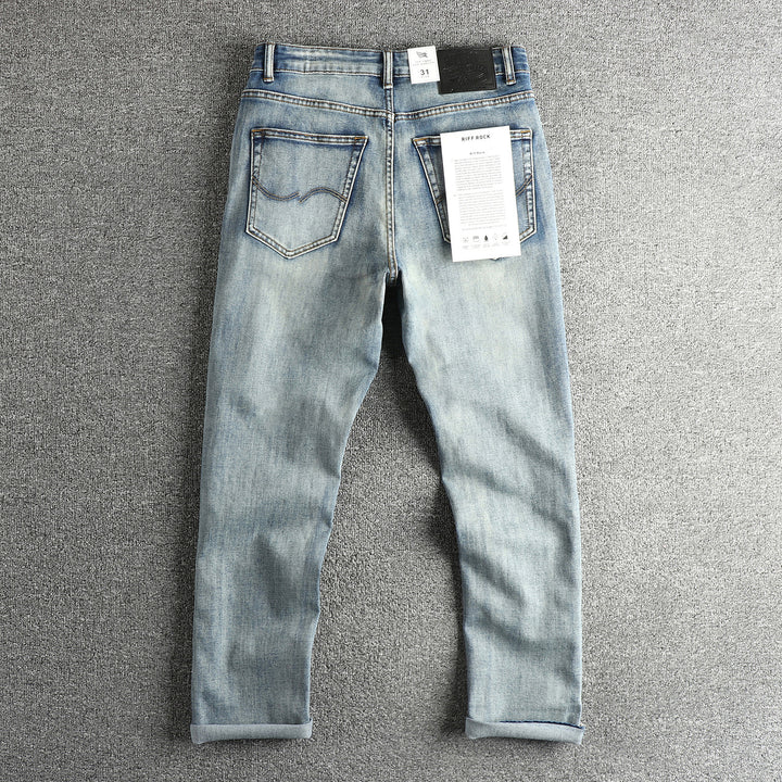 Damen Slim-Fit Jeans mit lässigen Fransen Drune