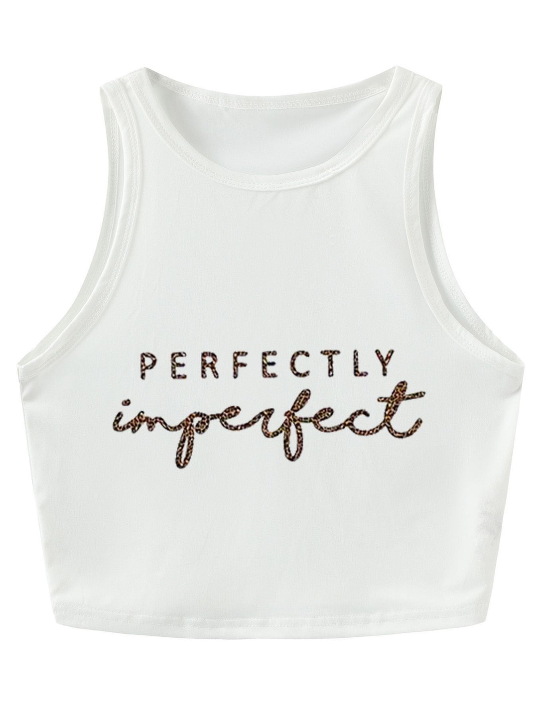 Damen Crop-Top mit auffälligem Schriftzug und körpernahem Schnitt Drune