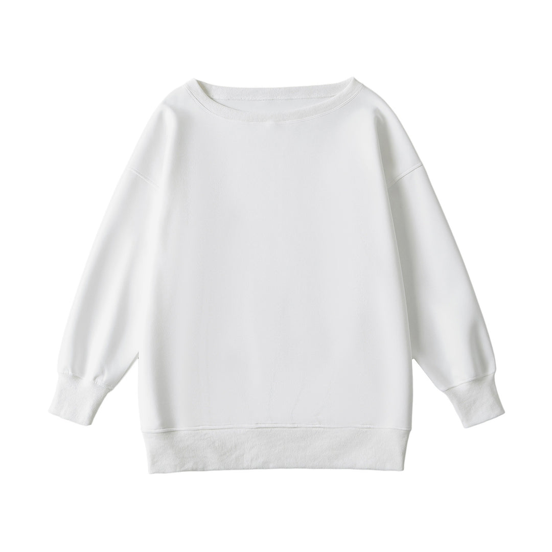 Damen lässiger Oversize-Sweatshirt mit leichtem Stoff Drune