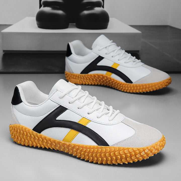 Unisex nan retro-urbaner Mesh-Sneaker mit profilierter Gummilaufsohle und Veloursleder-Zehenkappe Drune