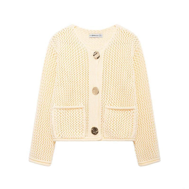 Damen Strickjacke mit luftiger Maschenstruktur und praktischen Taschen Drune