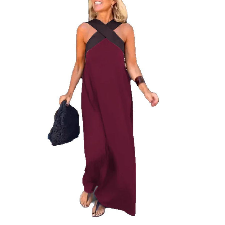 Damen Maxikleid mit modernem X-Trägerdesign Drune