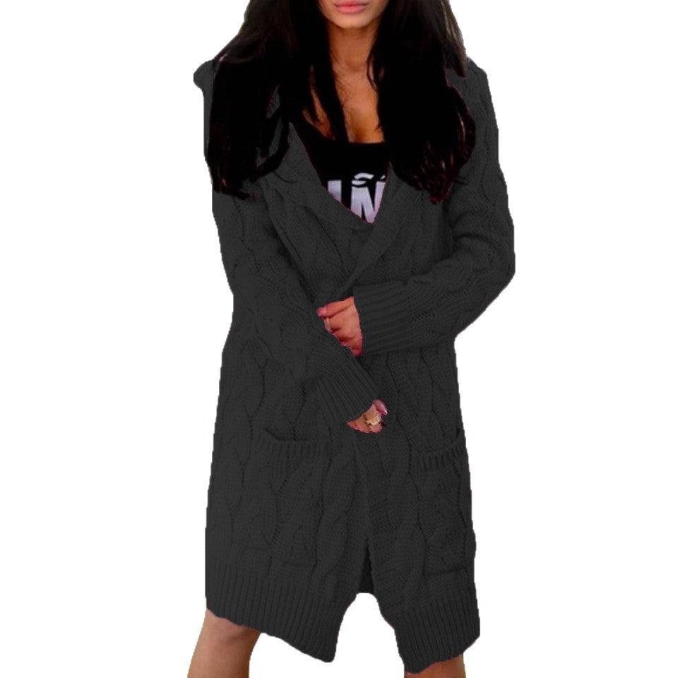 Damen Strickjacke mit modernem Zopfdesign und praktischen Taschen Drune