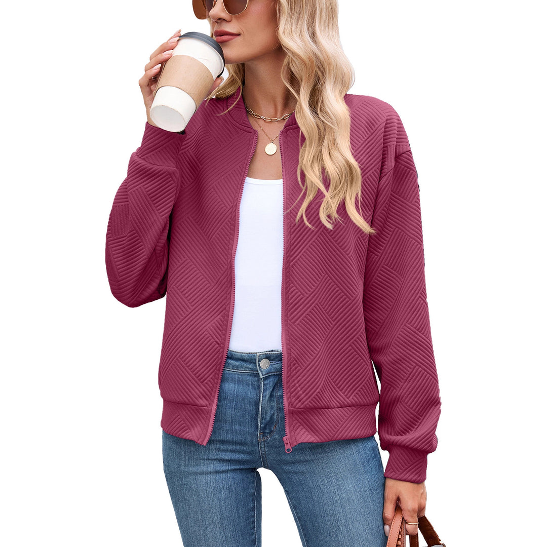 Damen Sportliche Bomberjacke mit strukturiertem Design Drune