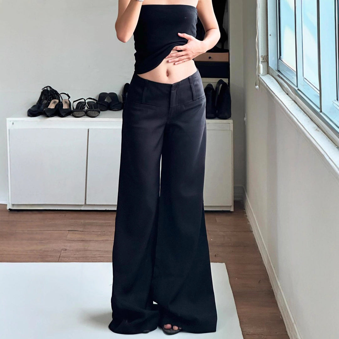 Damen Weite High-Waist-Hose Drune