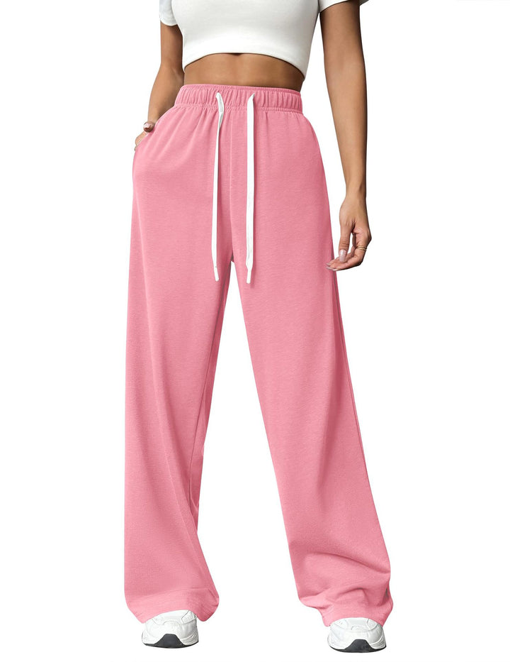 Damen lose Jogginghose mit elastischem Bund und Seitentaschen Drune