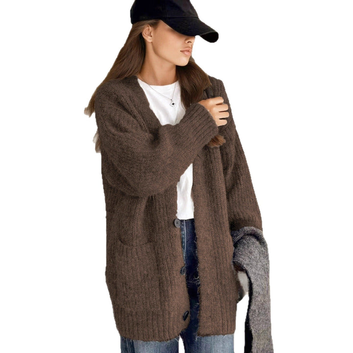 Damen Grobstrick-Cardigan mit einzigartigen Strukturmustern und praktischen Taschen Drune