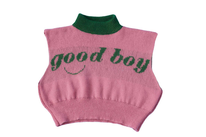 Damen stylischer Strickpullover mit modernem Rollkragen und einzigartigem Schriftzug Drune