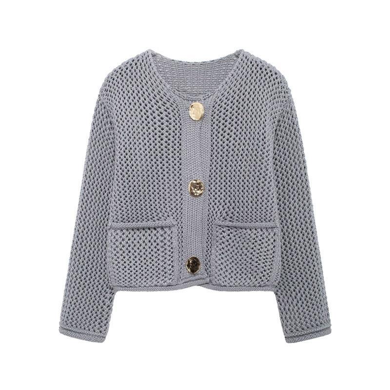 Damen Strickjacke mit luftiger Maschenstruktur und praktischen Taschen Drune