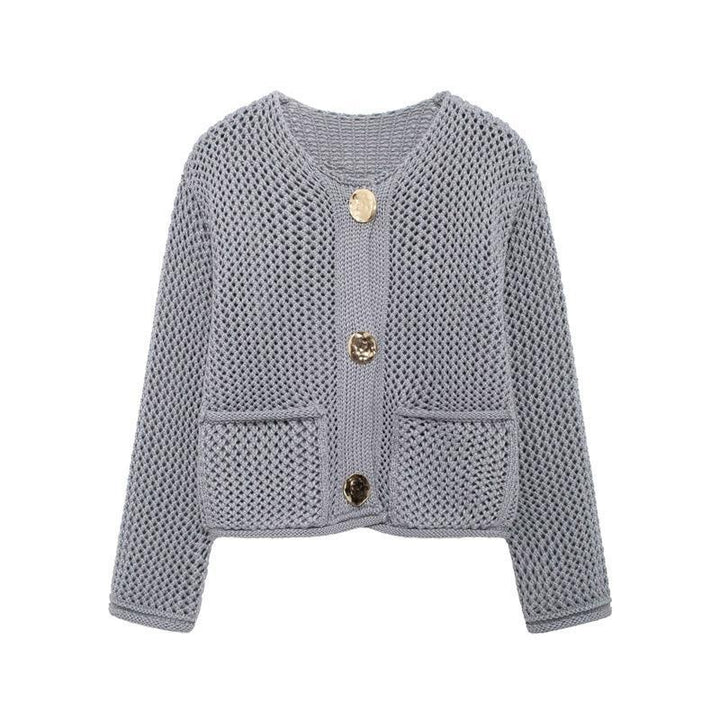 Damen Strickjacke mit luftiger Maschenstruktur und praktischen Taschen Drune