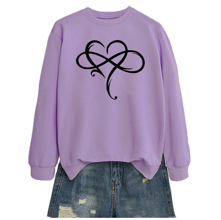 Damen Sweatshirt mit kreativem Herzdesign und entspannter Passform Drune